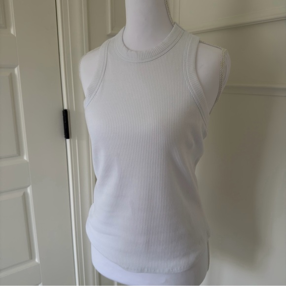 Fabletics High Neck Rib Built-In Bra Tank - Picture 3 of 7